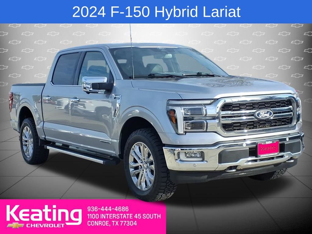 Silver Metallic 2024 Ford F-150 Lariat SuperCrew 4WD Pickup Truck Four-Wheel Drive Automatic