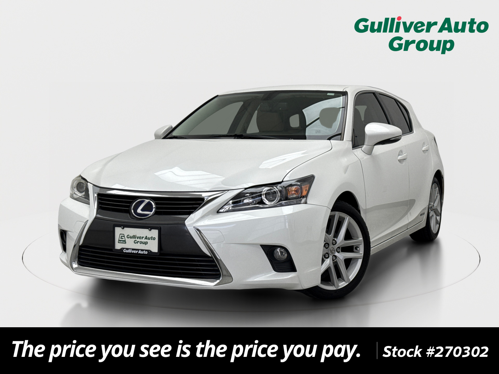 Eminent White Pearl 2016 Lexus CT Hybrid Wagon Front-Wheel Drive Continuously Variable Transmission