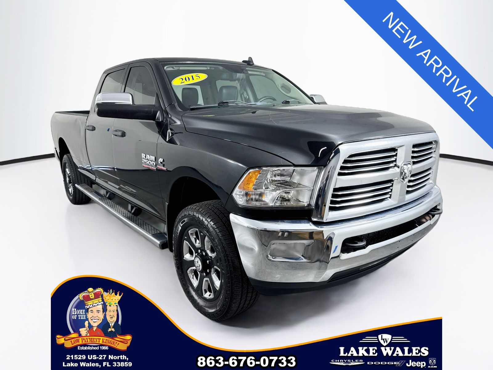 Brilliant Black Crystal Pearlcoat 2015 RAM 2500 Pickup Truck Four-Wheel Drive 6-Speed Automatic