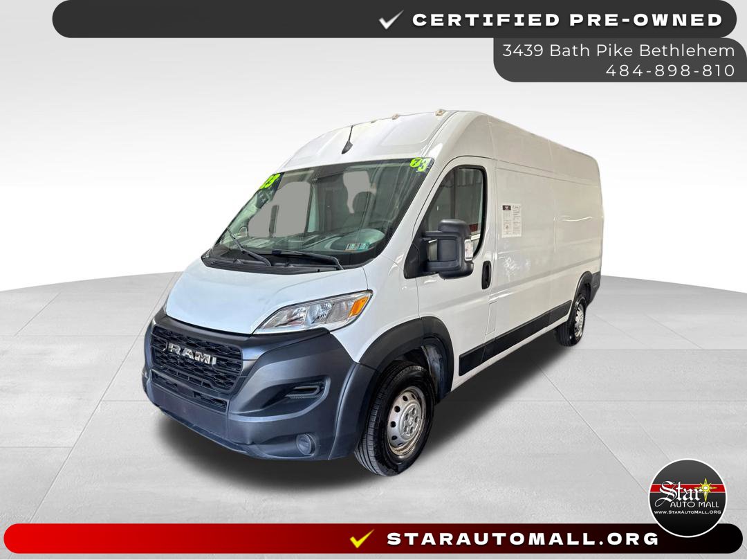 Bright White Clearcoat 2023 RAM ProMaster Van Front-Wheel Drive 9-Speed Automatic