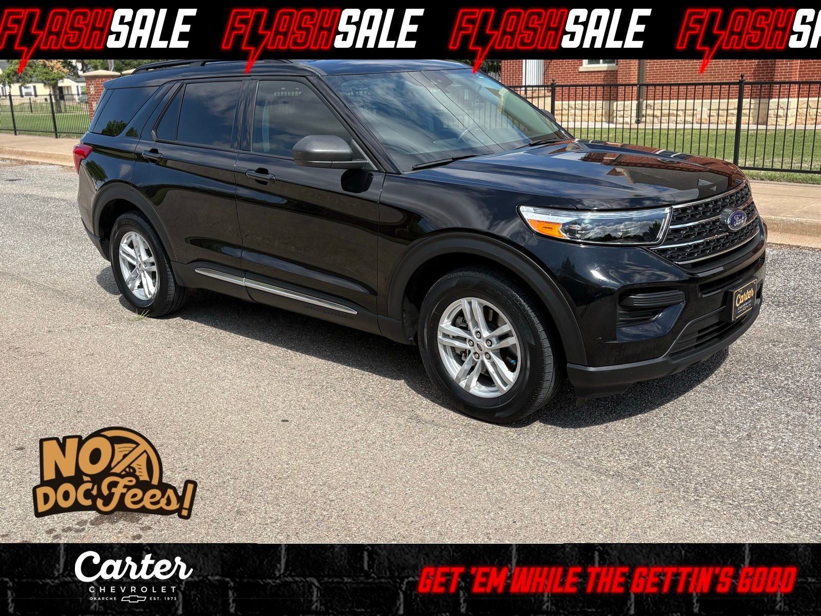Black Metallic 2023 Ford Explorer SUV / Crossover Rear-Wheel Drive Automatic