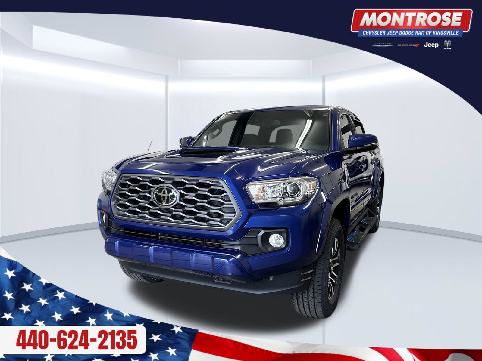Blue 2022 Toyota Tacoma Pickup Truck Four-Wheel Drive 6-Speed Automatic
