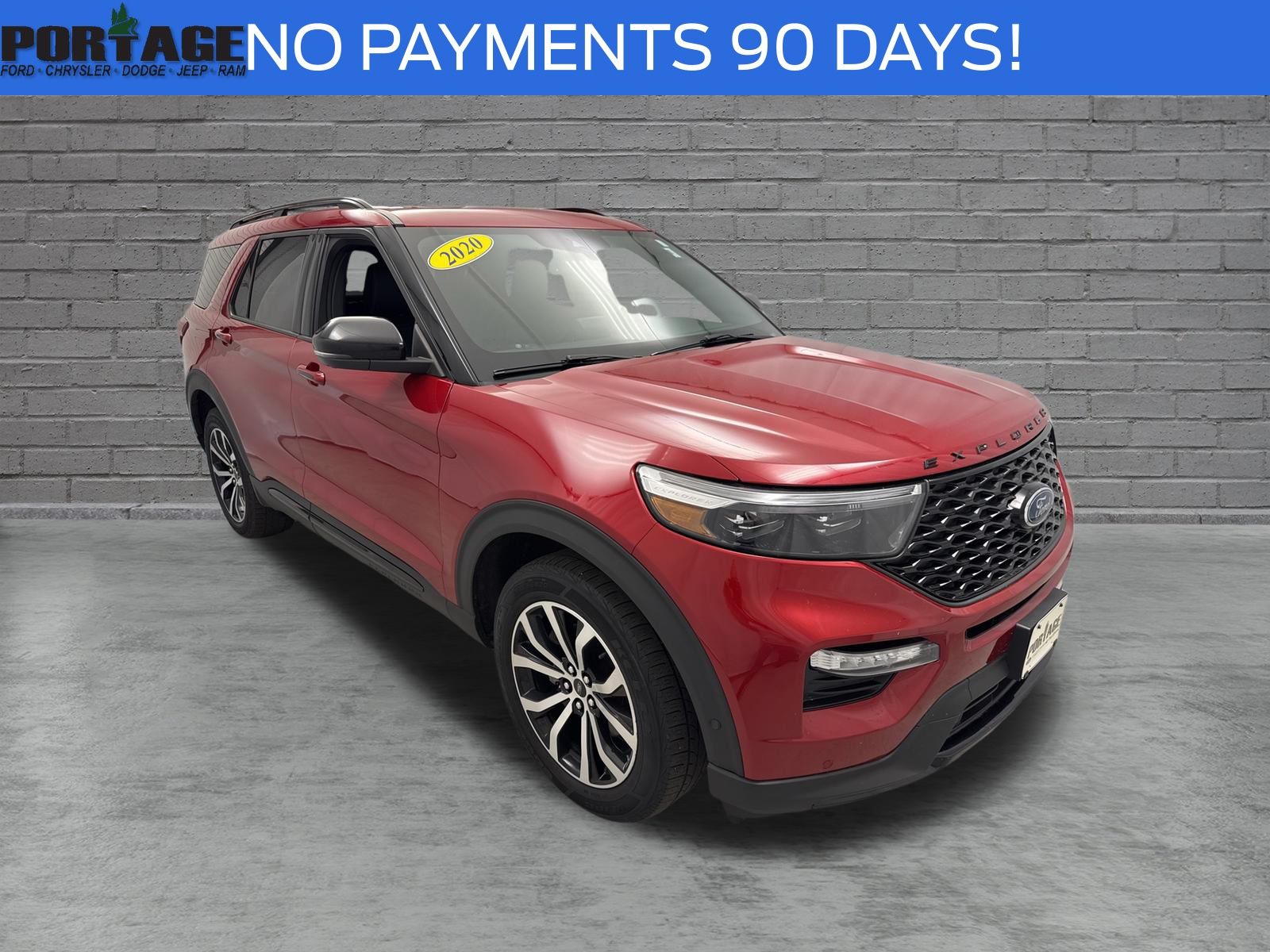 Red Metallic 2020 Ford Explorer SUV / Crossover All-Wheel Drive Automatic
