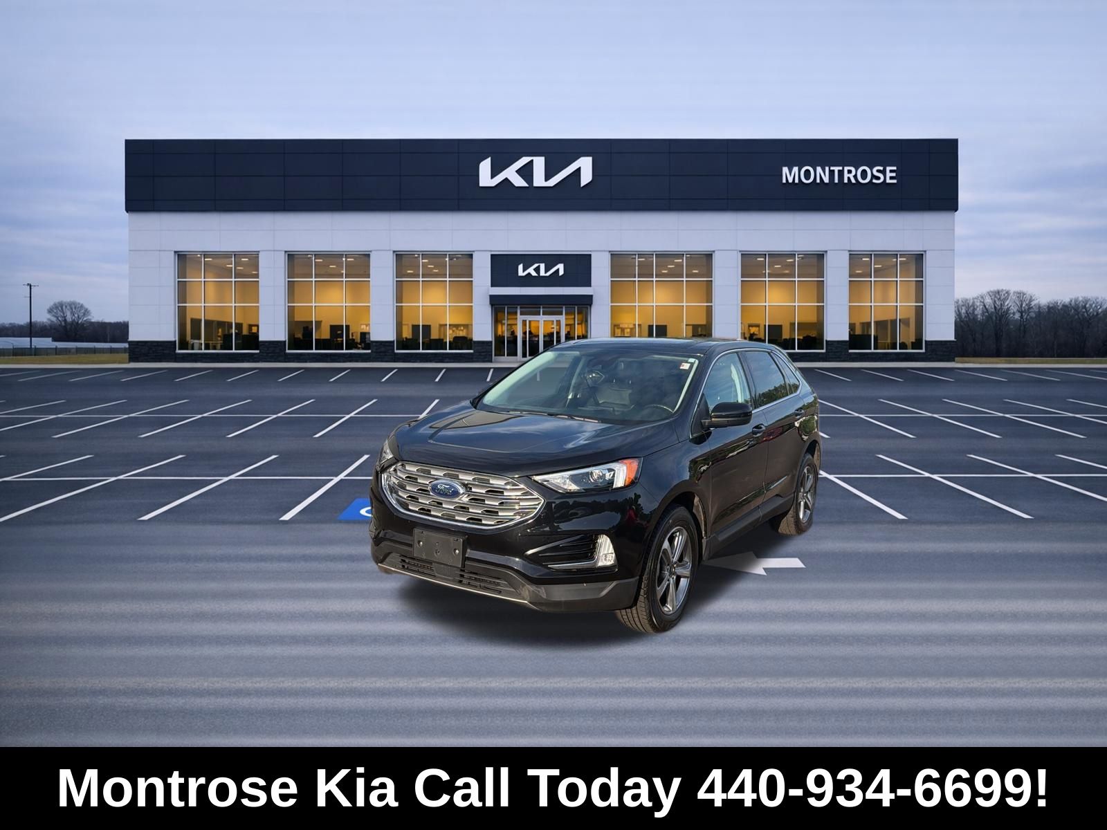 Black Metallic 2022 Ford Edge SEL AWD SUV / Crossover All-Wheel Drive 8-Speed Automatic