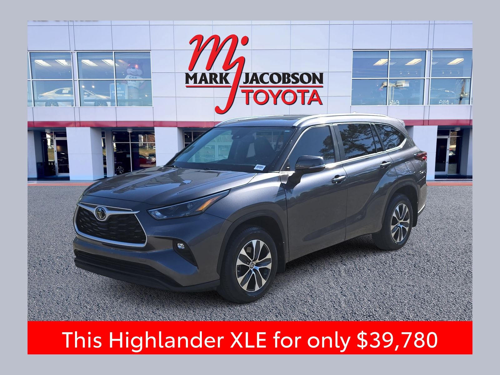 Magnetic Gray Metallic 2024 Toyota Highlander XLE AWD SUV / Crossover All-Wheel Drive 8-Speed Automatic