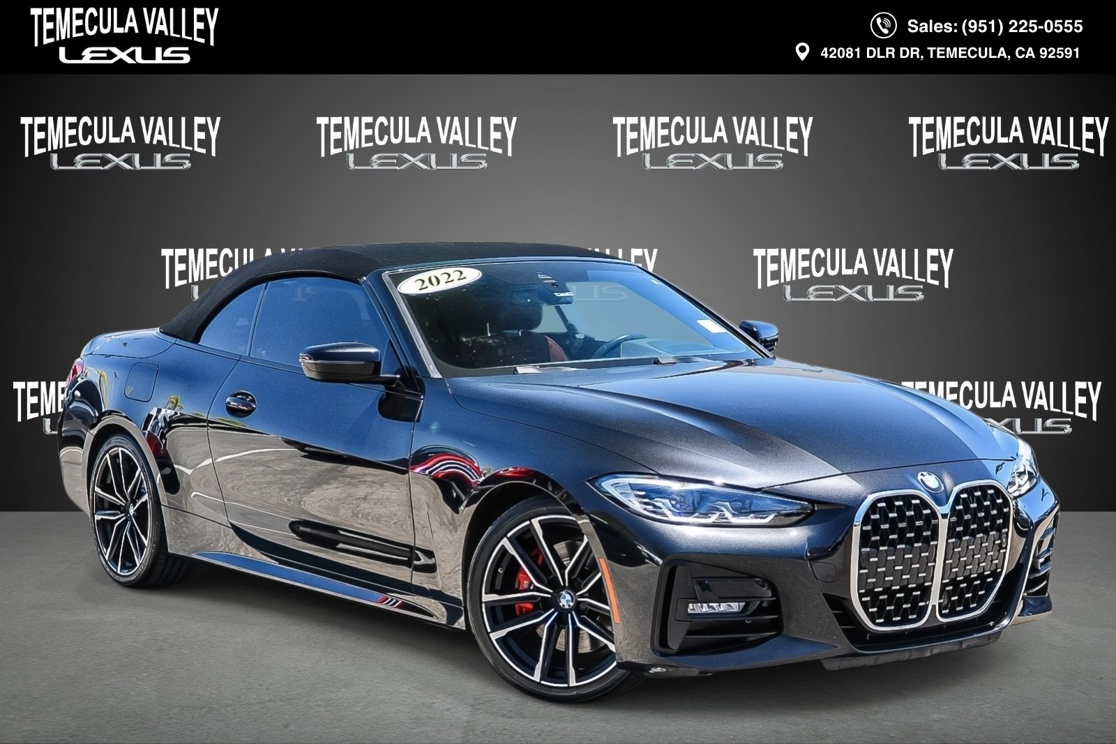Black Sapphire Metallic 2022 BMW 4 Series Convertible Rear-Wheel Drive 8-Speed Automatic