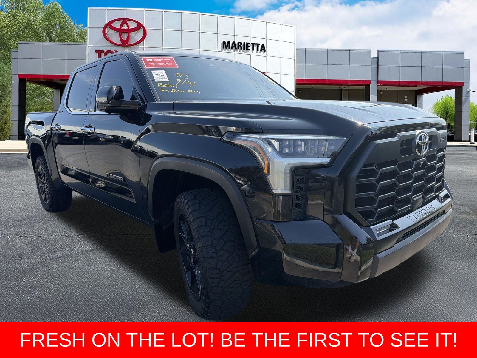 Midnight Black Metallic 2023 Toyota Tundra Pickup Truck Four-Wheel Drive Automatic