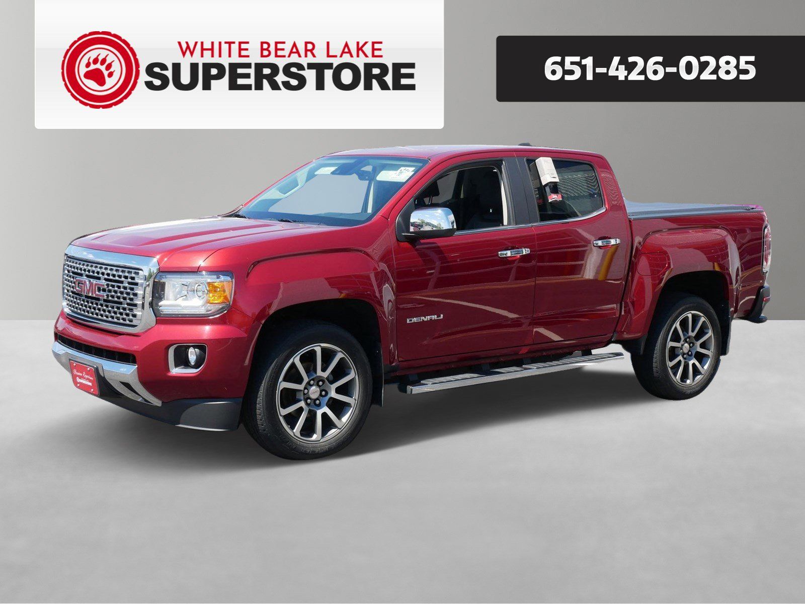 Red Quartz Tintcoat 2019 GMC Canyon Denali Crew Cab 4WD Pickup Truck Four-Wheel Drive 8-Speed Automatic
