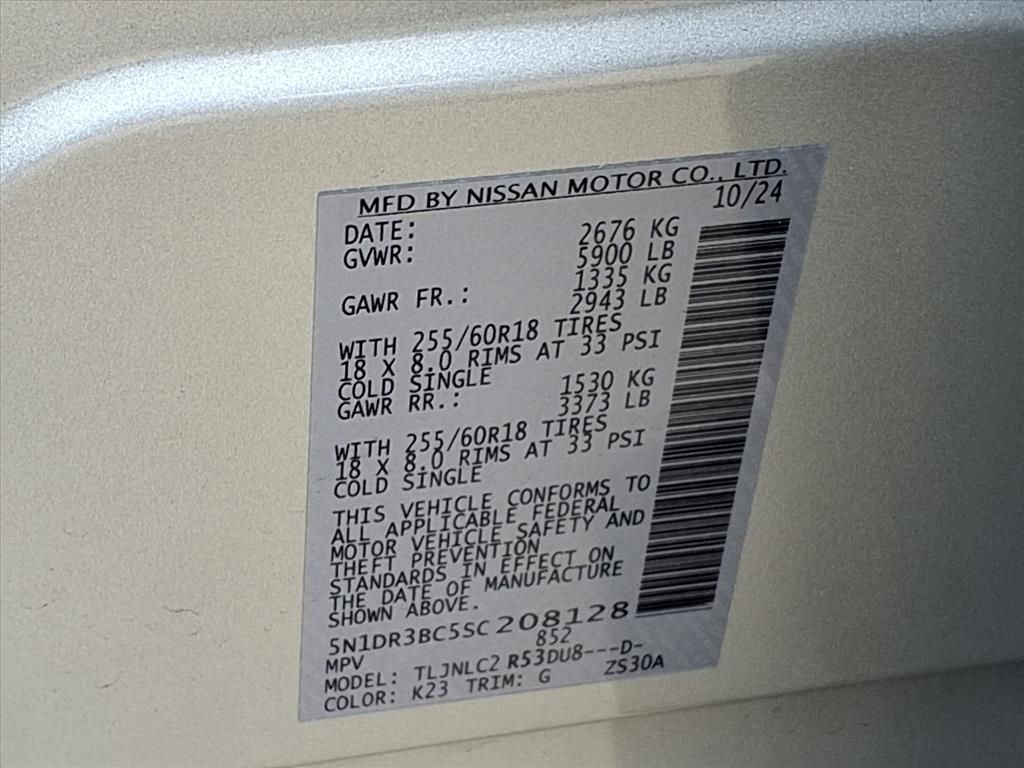 2025 Nissan Pathfinder SV Silver at Bravo Nissan