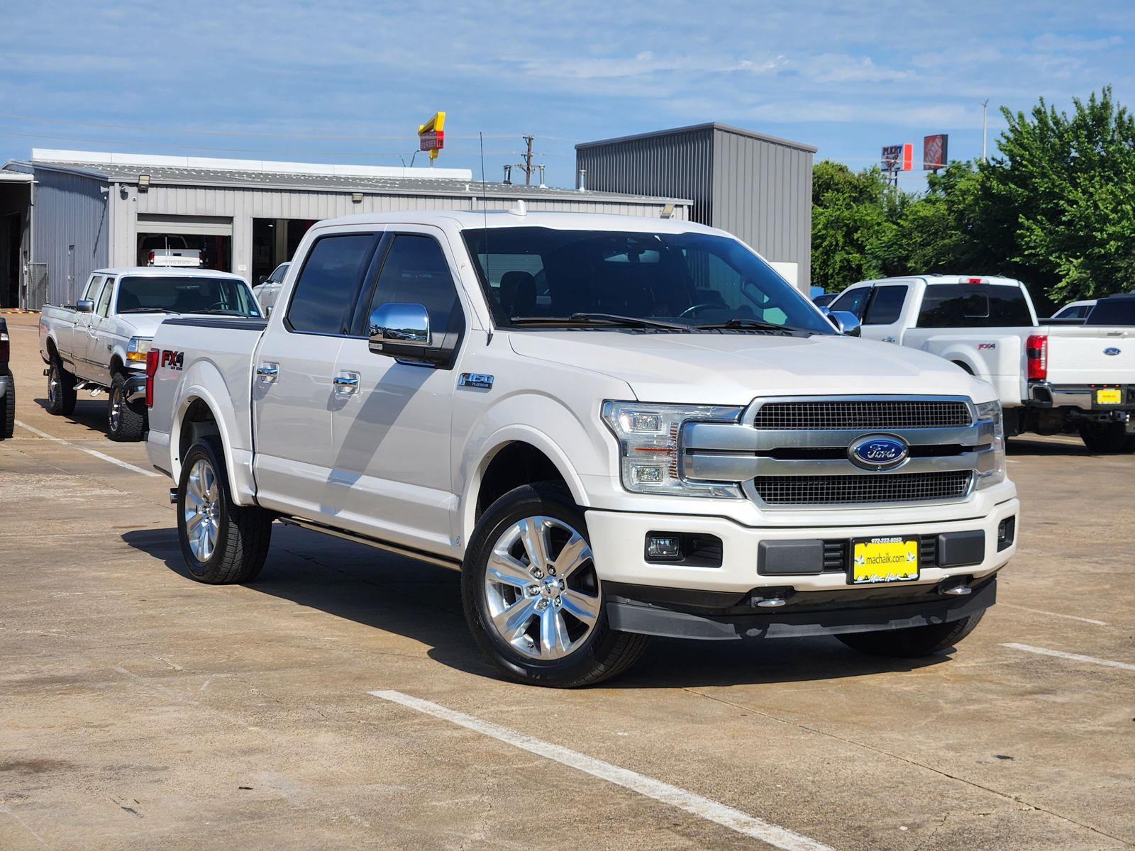 White Platinum Clearcoat Metallic 2019 Ford F-150 Pickup Truck Four-Wheel Drive Automatic