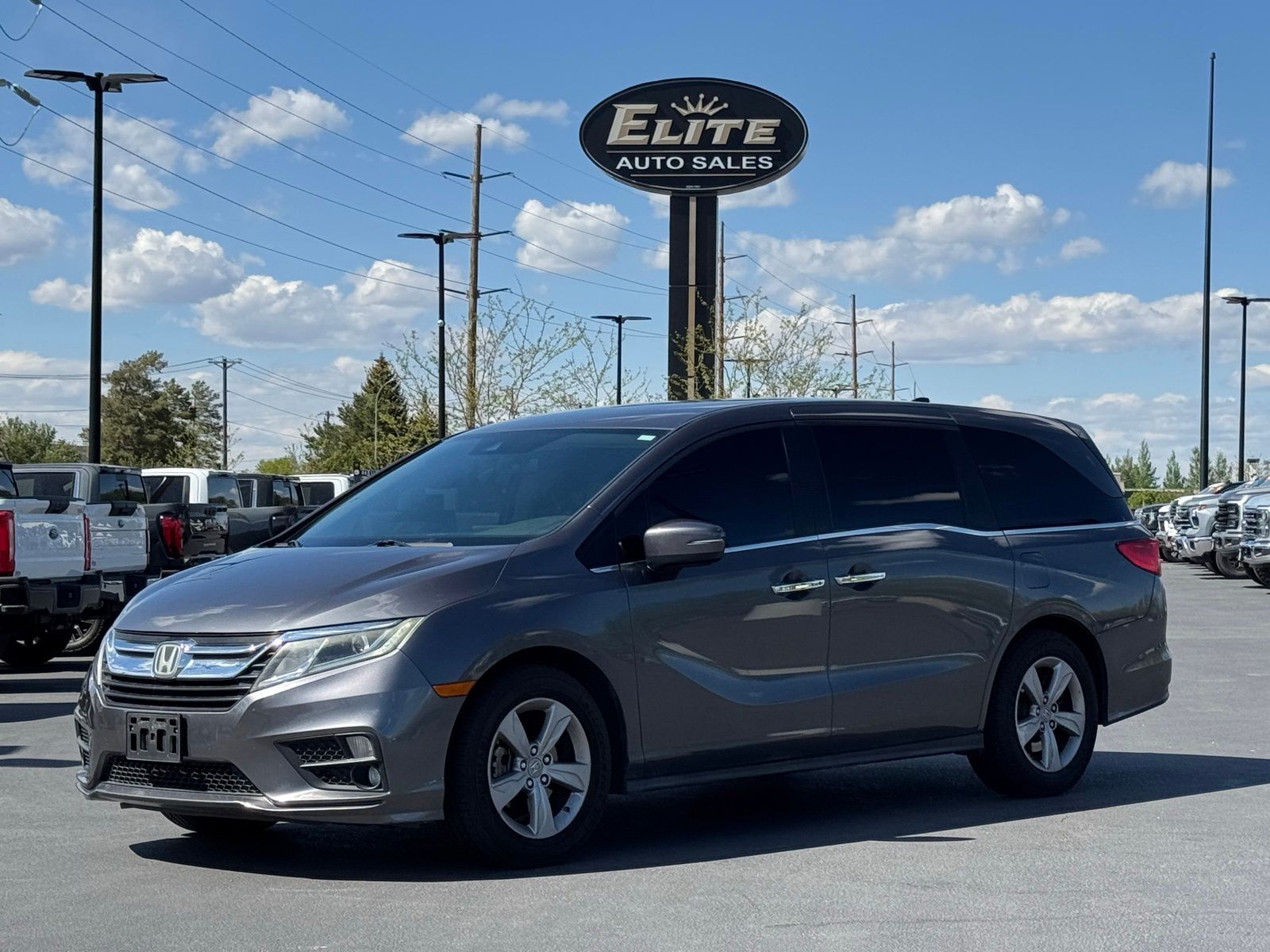 Gray 2019 Honda Odyssey EX FWD Minivan Front-Wheel Drive 9-Speed Automatic