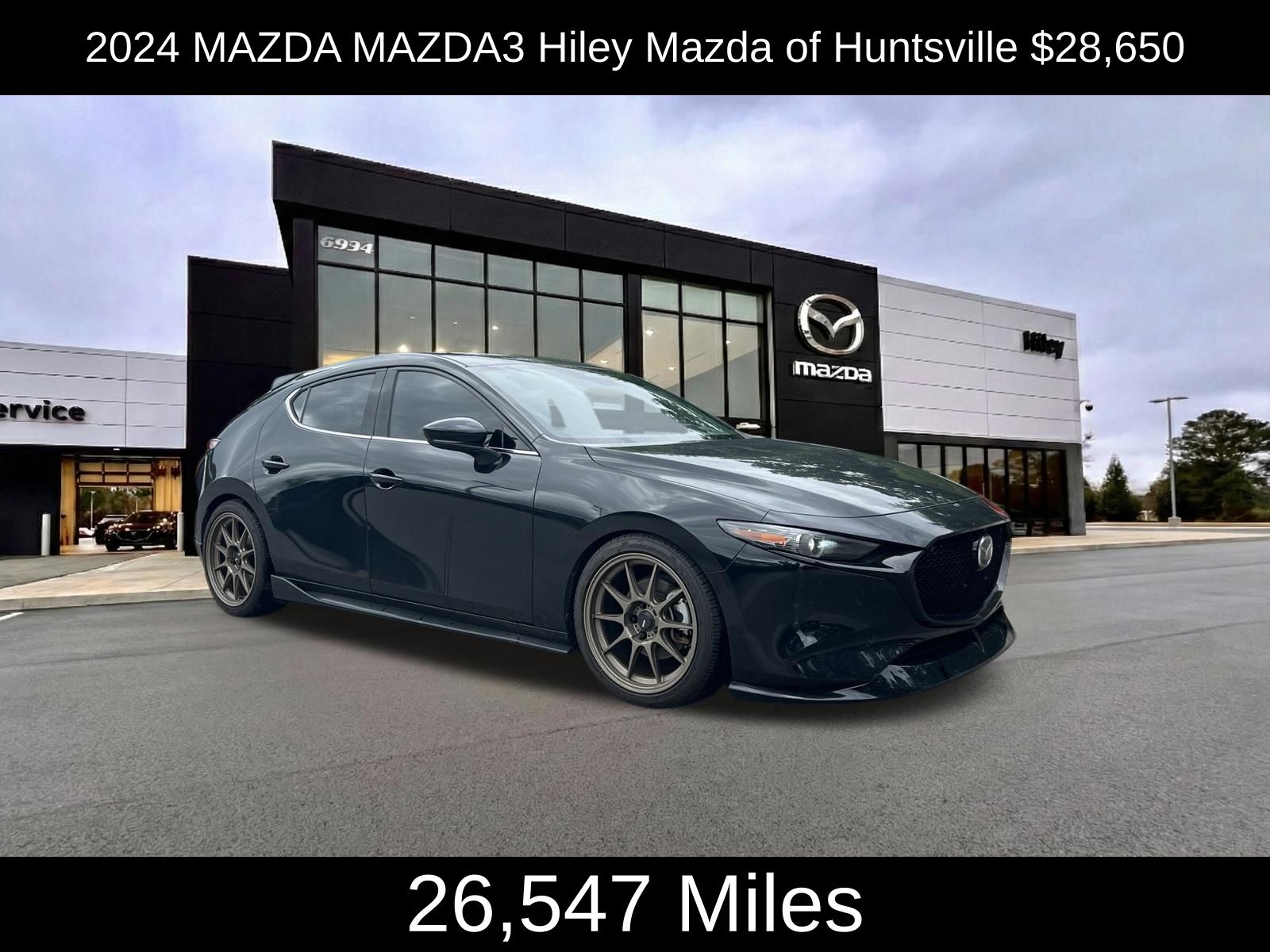 Jet Black Mica 2024 Mazda MAZDA3 Sedan All-Wheel Drive 6-Speed Automatic