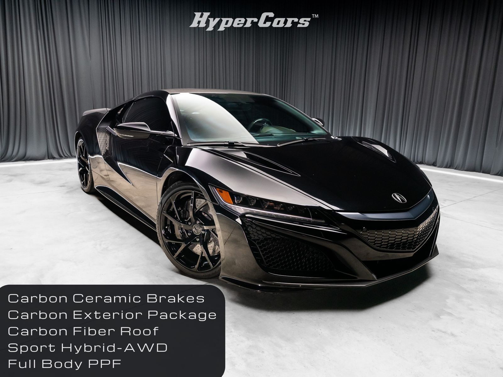 Black 2017 Acura NSX SH-AWD Coupe All-Wheel Drive