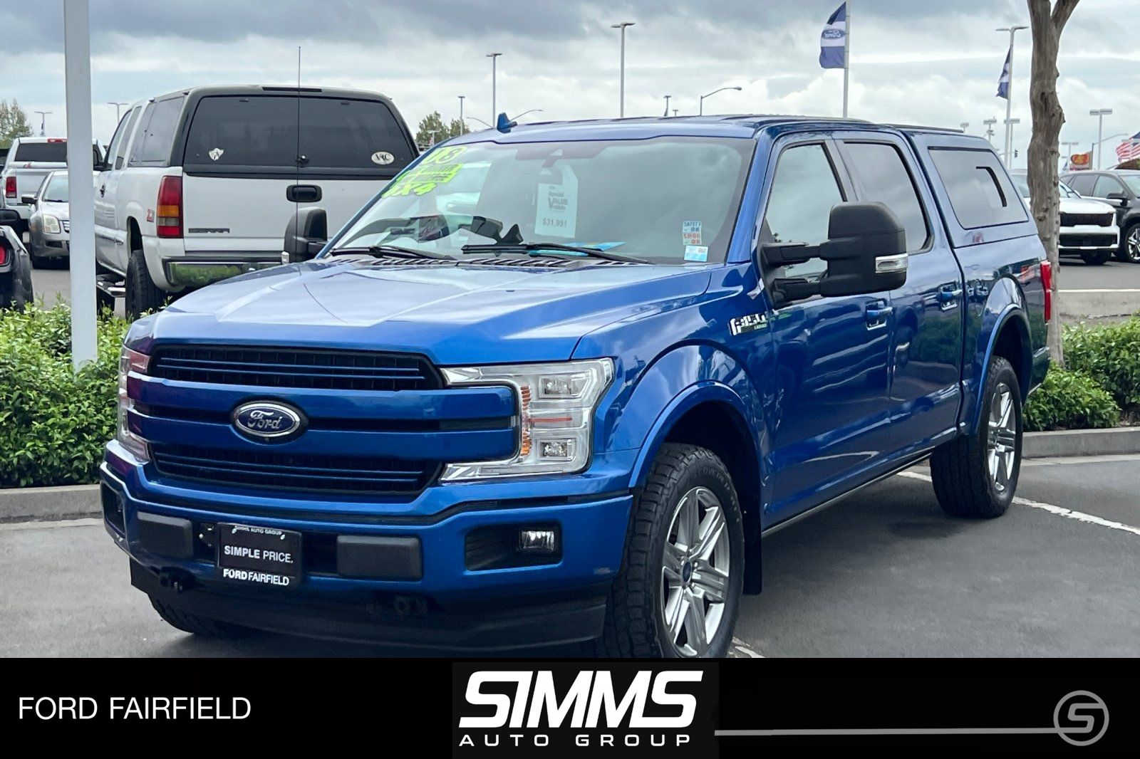 Blue 2018 Ford F-150 Pickup Truck Four-Wheel Drive Automatic
