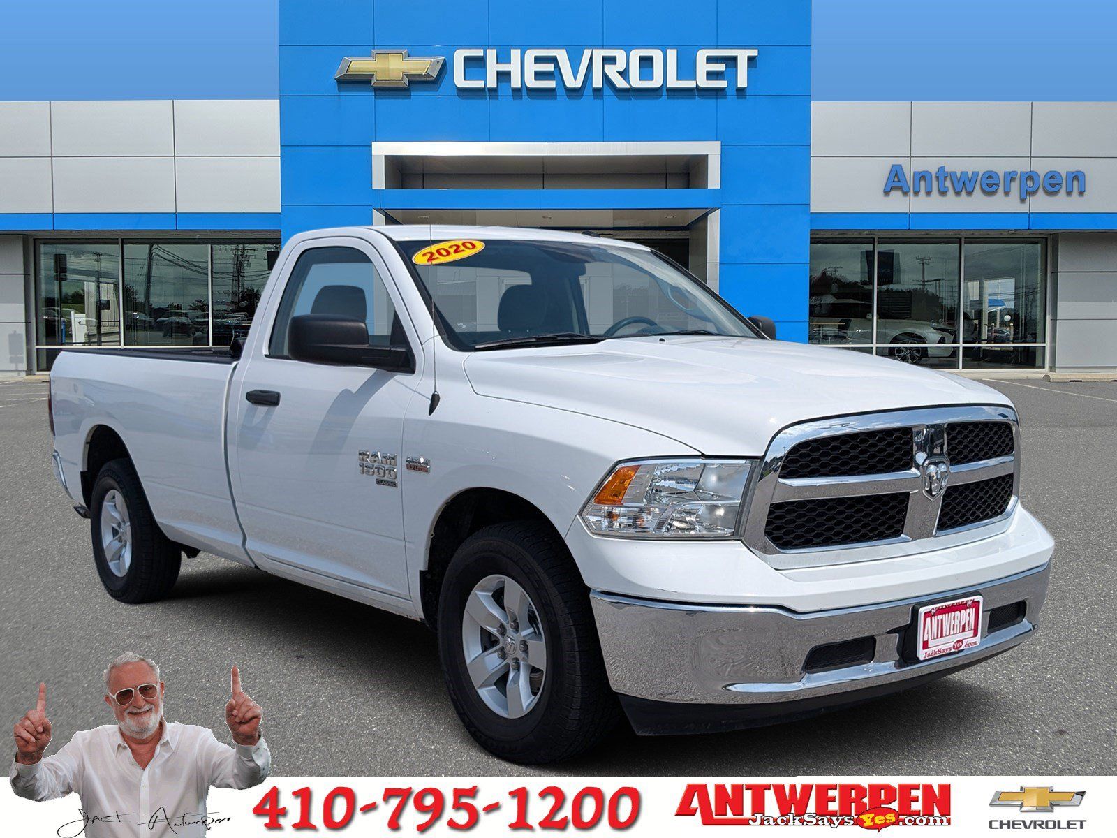 Bright White Clearcoat 2020 RAM 1500 Pickup Truck 4X2 8-Speed Automatic