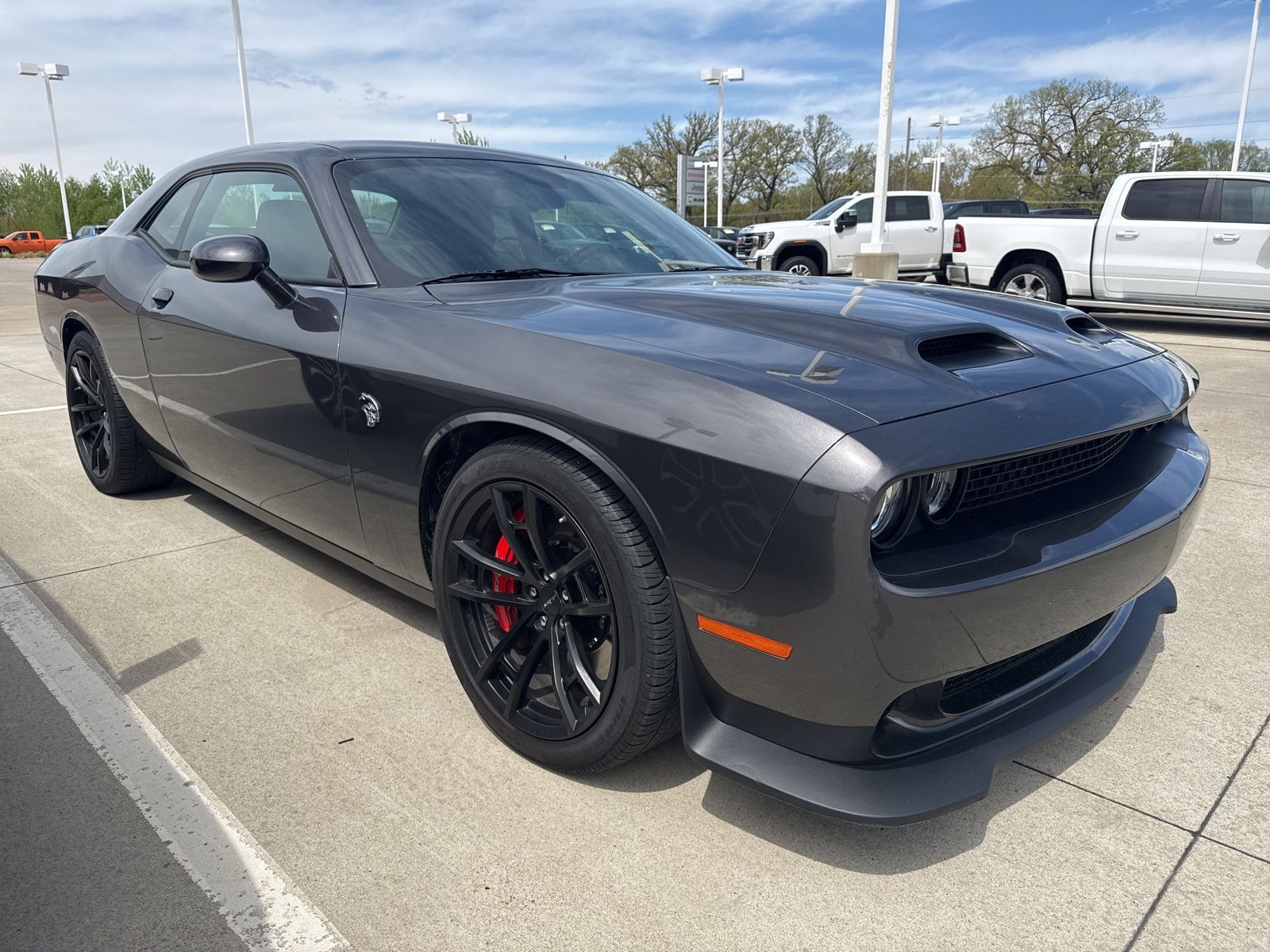 Gray (Granite Crystal Metallic Clearcoat) 2023 Dodge Challenger SRT Hellcat Jailbreak RWD Coupe Rear-Wheel Drive 8-Speed Automatic