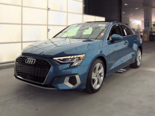 Blue Metallic 2023 Audi A3 Sedan Front-Wheel Drive 7-Speed Automatic