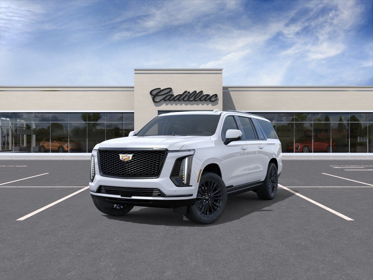 2026 Cadillac Escalade ESV Platinum Edition White at Ross Downing Buick GMC