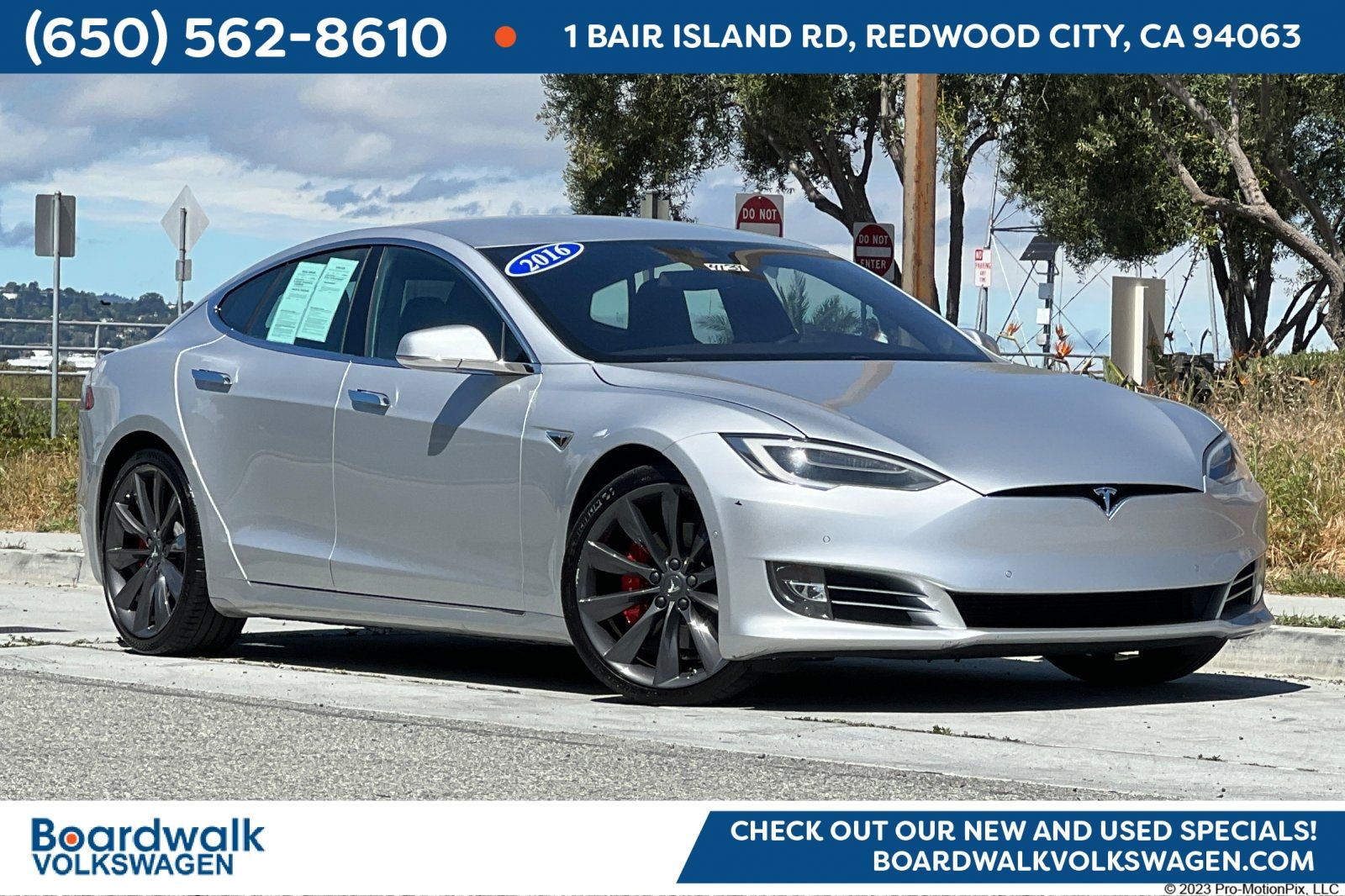 Silver Metallic 2016 Tesla Model S P90D AWD Sedan All-Wheel Drive 1-Speed Automatic