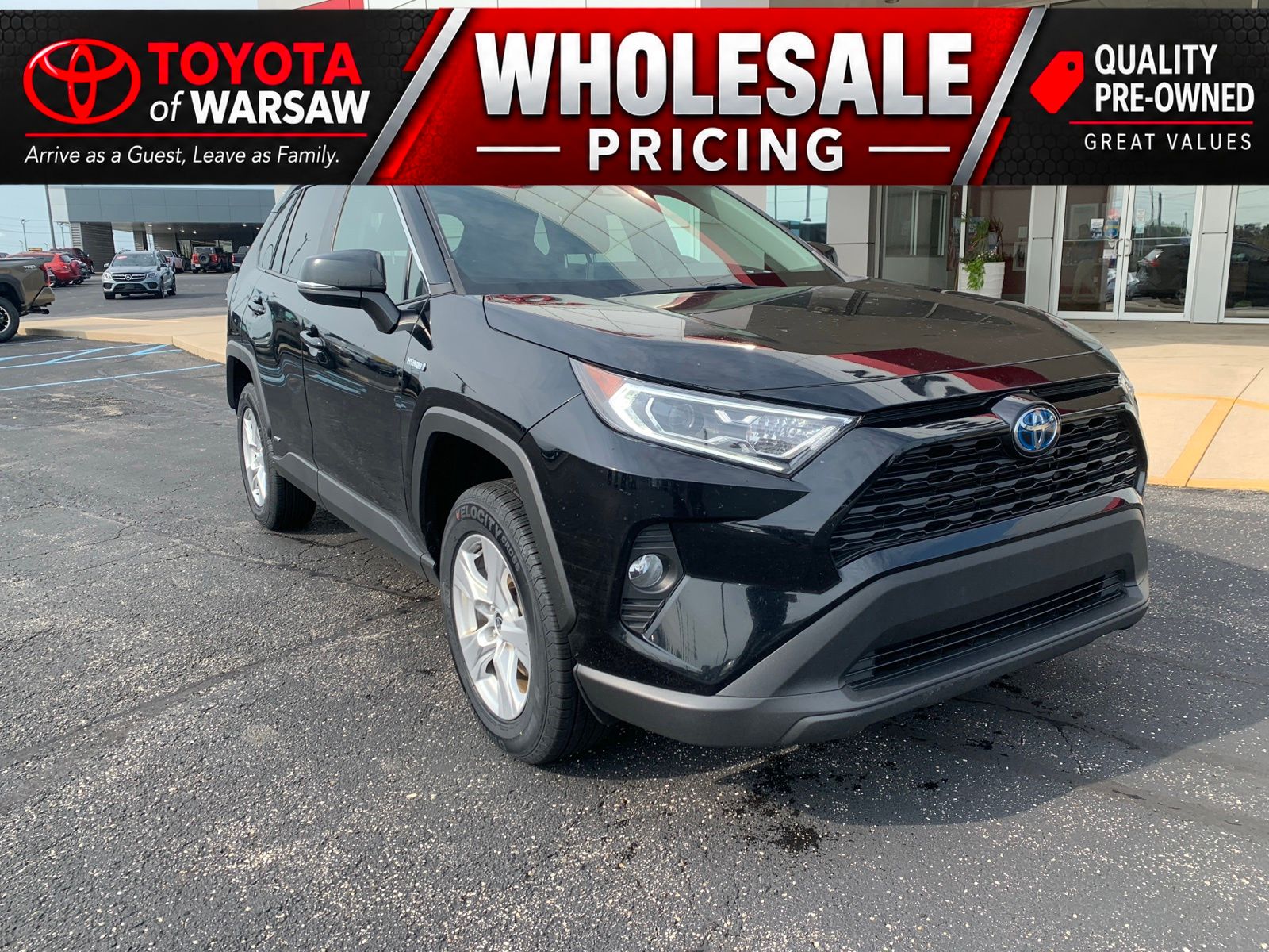Midnight Black Metallic 2021 Toyota RAV4 Hybrid SUV / Crossover All-Wheel Drive Continuously Variable Transmission