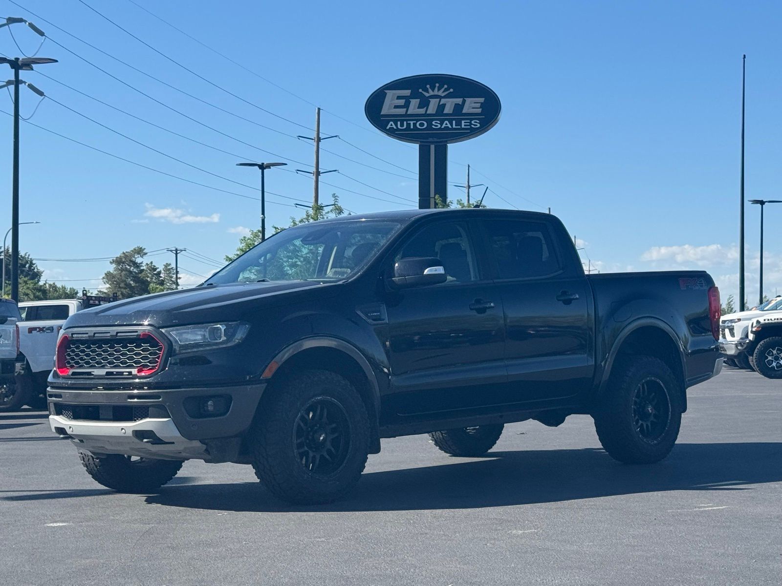 Black 2019 Ford Ranger Lariat SuperCrew 4WD Pickup Truck Four-Wheel Drive Automatic