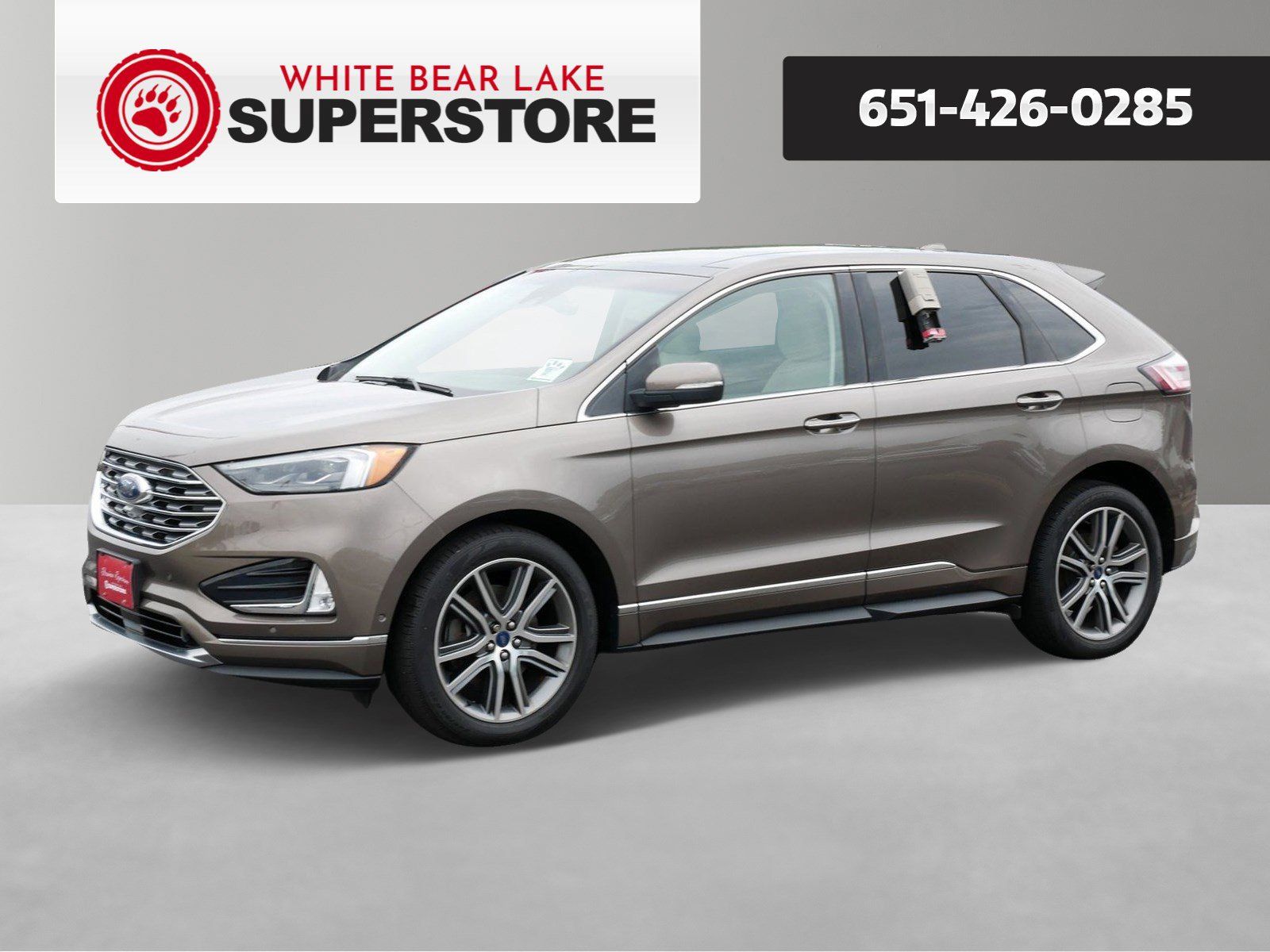 Stone Gray Metallic 2019 Ford Edge Titanium AWD SUV / Crossover All-Wheel Drive 8-Speed Automatic