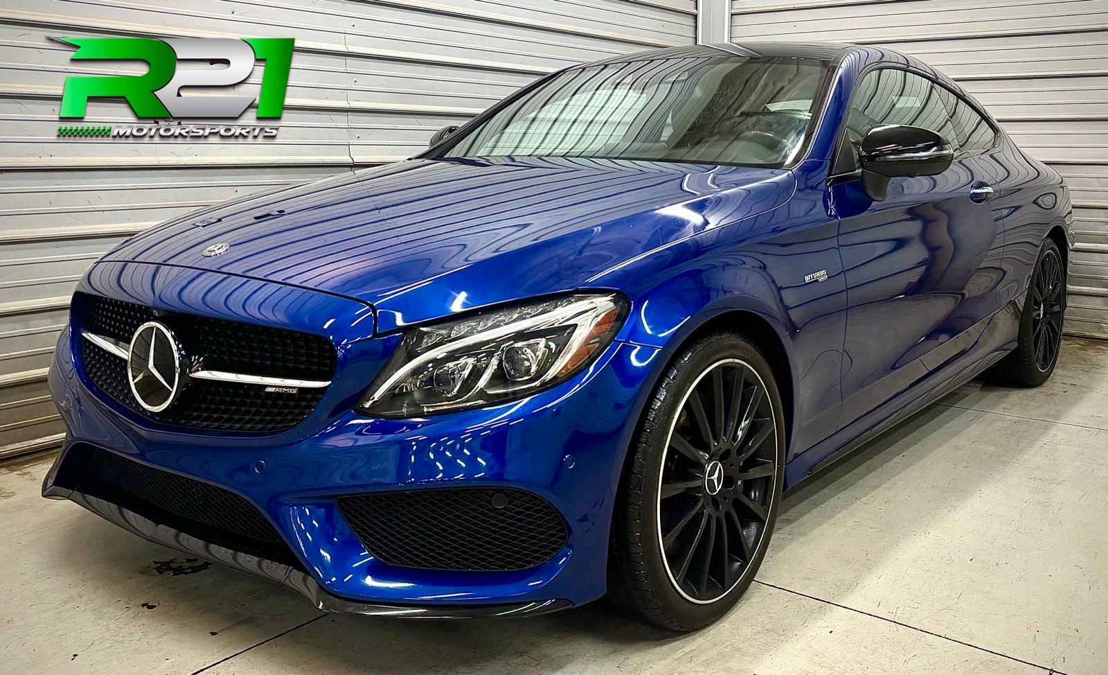 Blue 2018 Mercedes-Benz C-Class AMG C 43 Coupe 4MATIC Coupe All-Wheel Drive 9-Speed Automatic