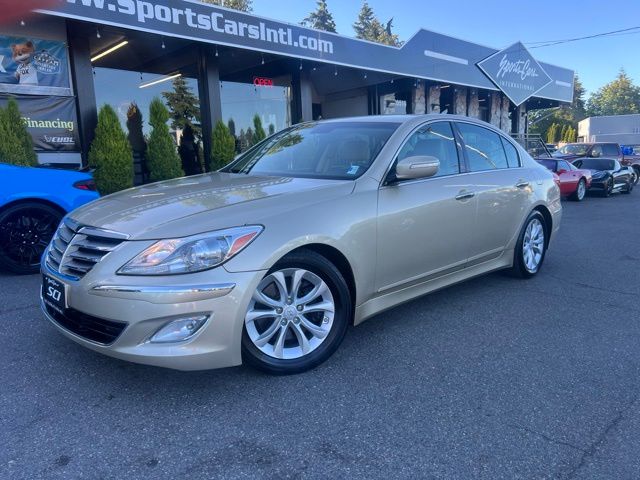 Brown (Champagne Beige Metallic) 2012 Hyundai Genesis Sedan Rear-Wheel Drive 8-Speed Automatic