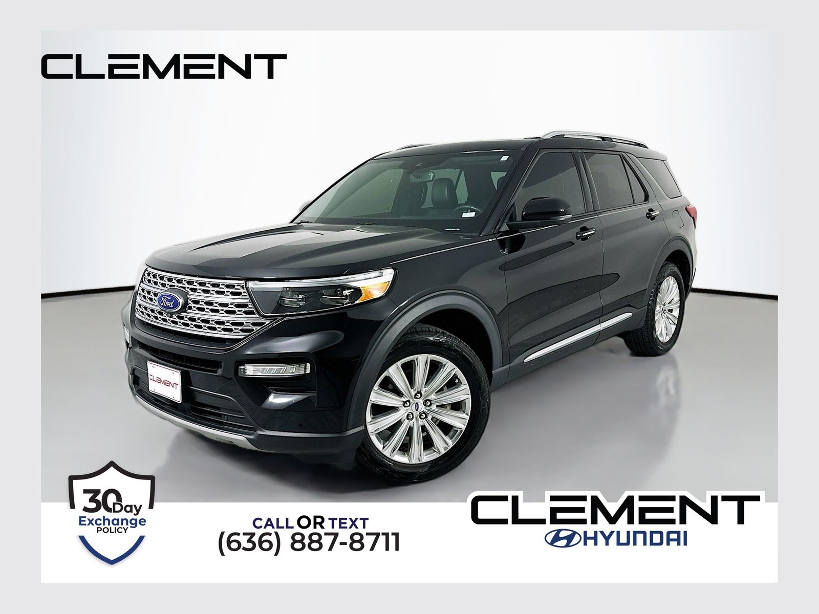 Black 2020 Ford Explorer Limited AWD SUV / Crossover All-Wheel Drive Automatic