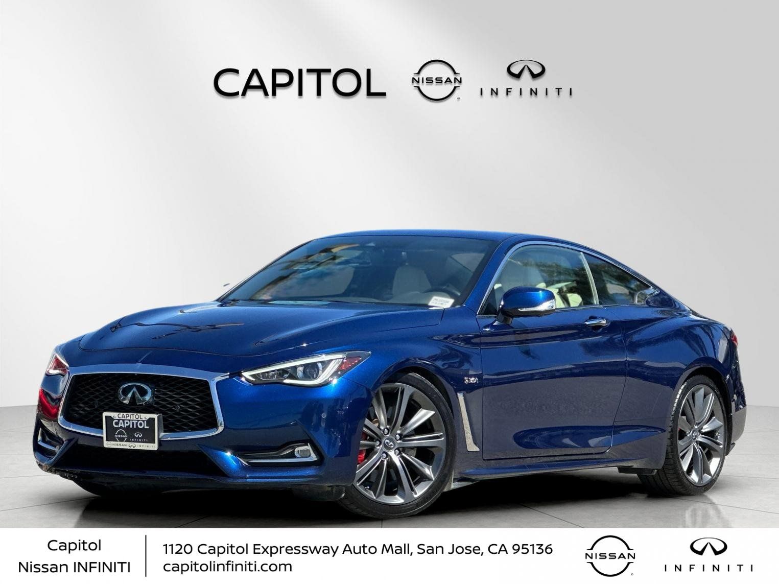Iridium Blue 2018 INFINITI Q60 Red Sport 400 Coupe RWD Coupe Rear-Wheel Drive 7-Speed Automatic