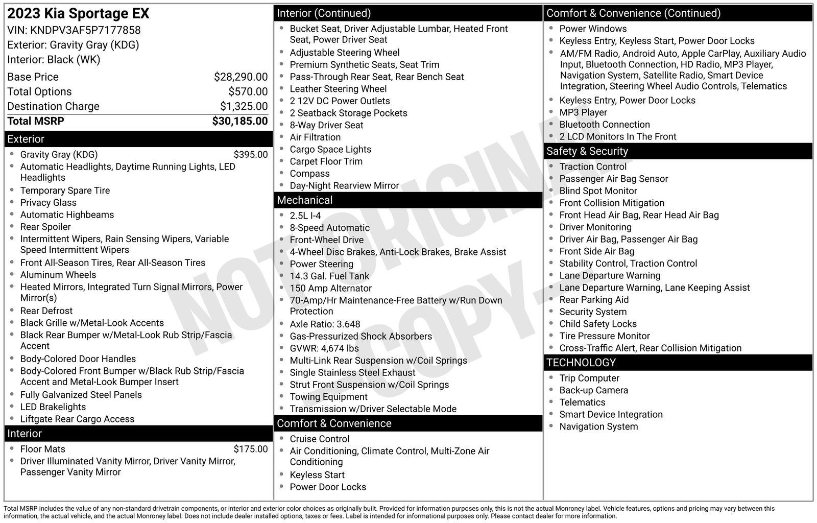 Used Car 2023 Kia Sportage  Ex For Sale Under $25,000 In Austin, Texas