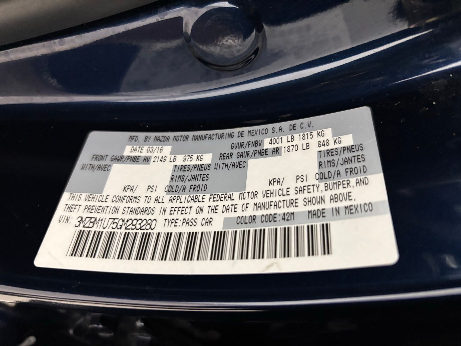 Used Car 2016 Mazda Mazda3  Sedan I Sport Front Wheel Drive For Sale Under $15,000 In Austin, Texas