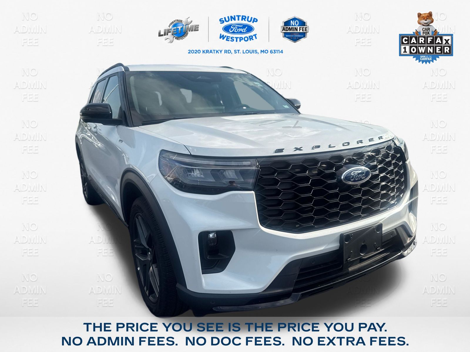 White Metallic 2025 Ford Explorer SUV / Crossover All-Wheel Drive Automatic