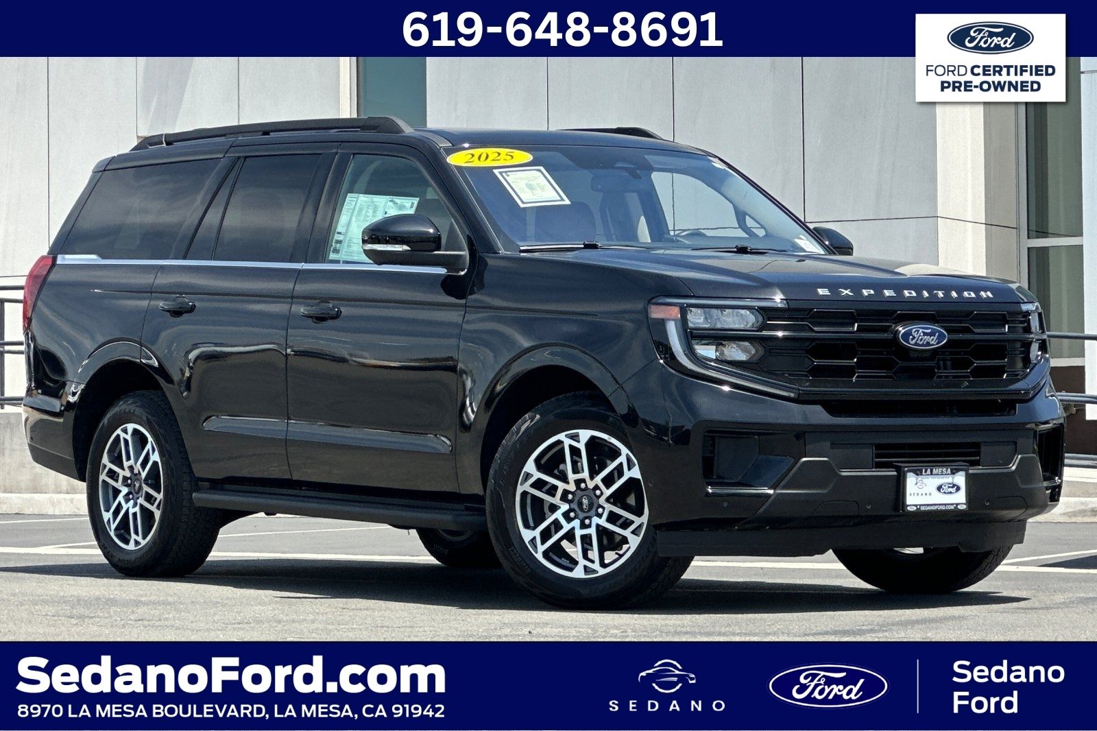 Agate Black Metallic 2025 Ford Expedition Active 4WD SUV / Crossover Four-Wheel Drive Automatic