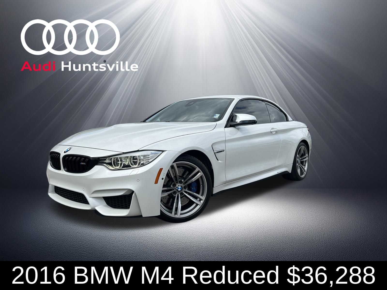 White Metallic 2016 BMW M4 Convertible Rear-Wheel Drive 6-Speed Manual