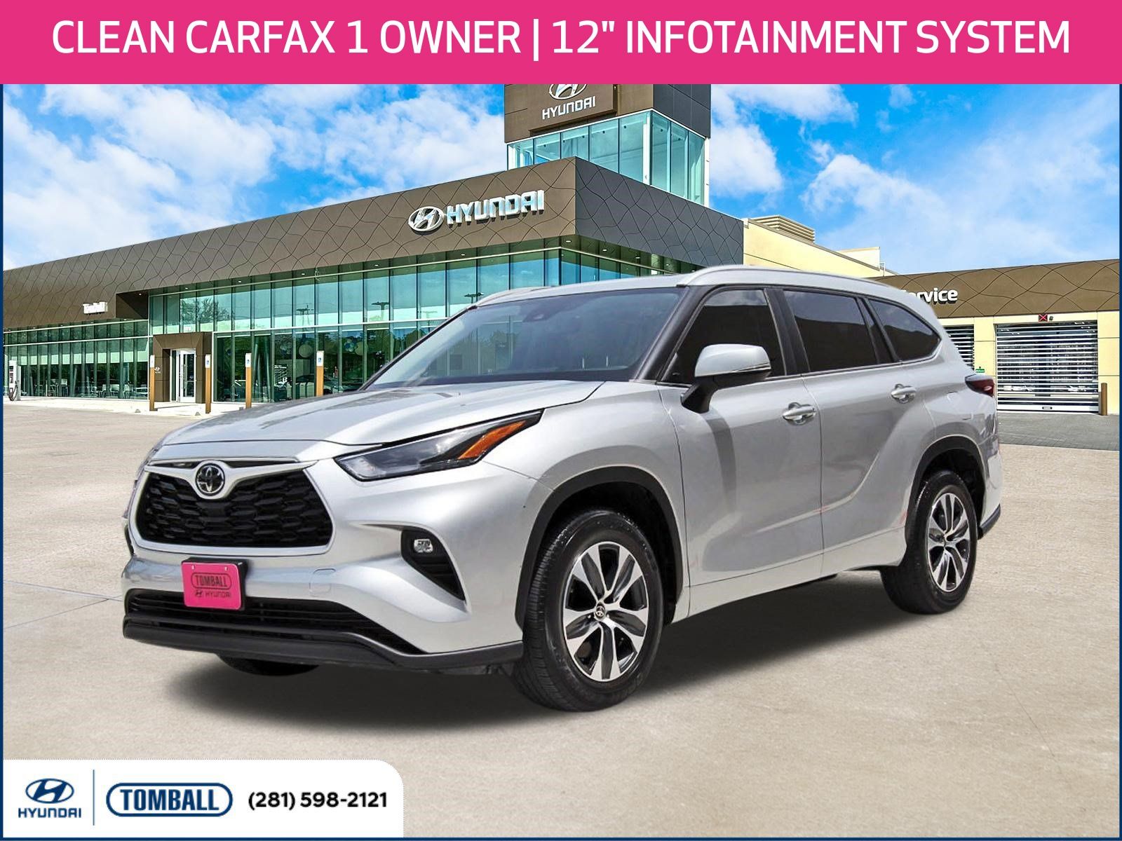 Celestial Silver Metallic 2024 Toyota Highlander SUV / Crossover Front-Wheel Drive 8-Speed Automatic