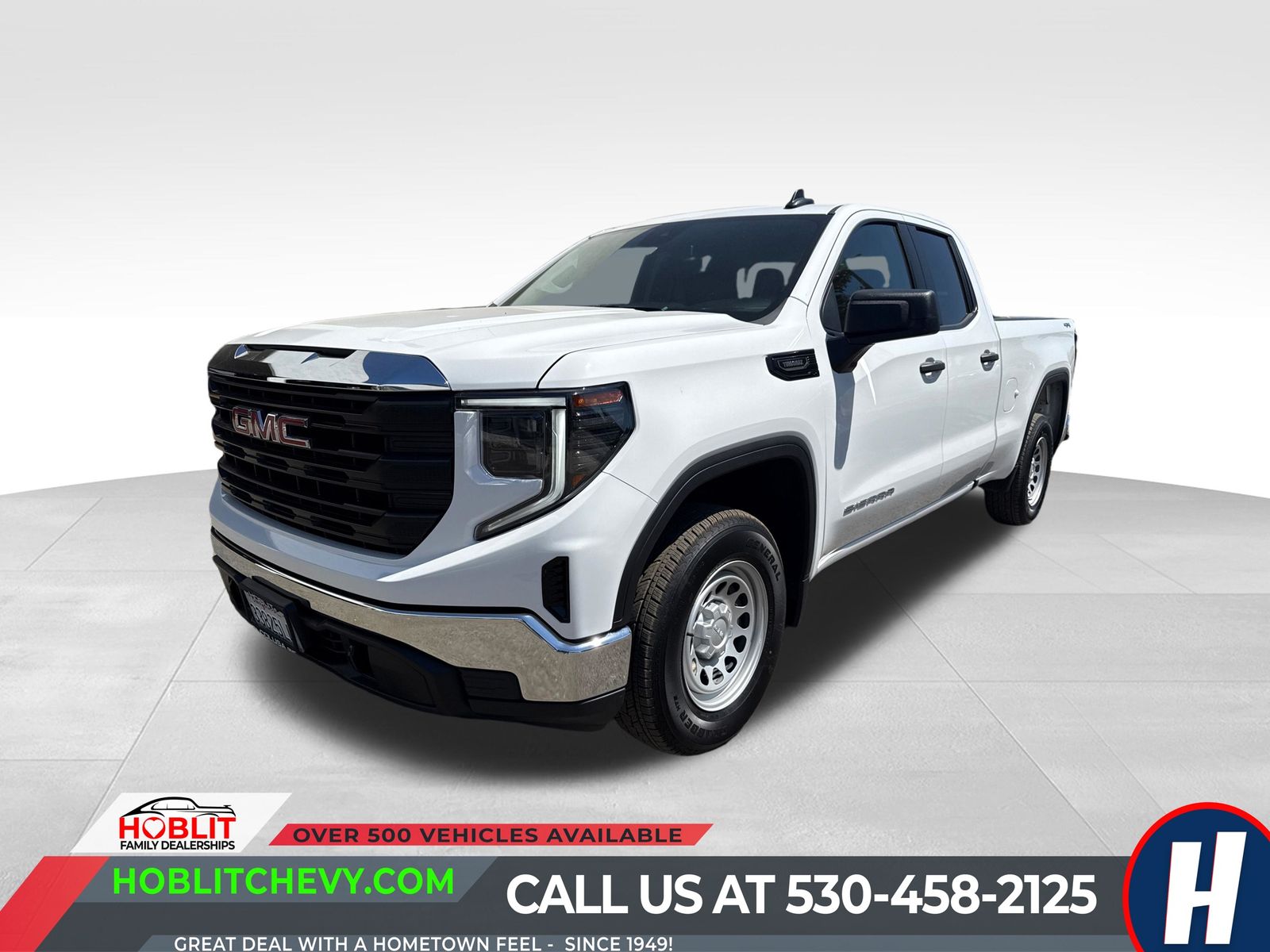 Summit White 2025 GMC Sierra 1500 Pickup Truck Four-Wheel Drive 8-Speed Automatic
