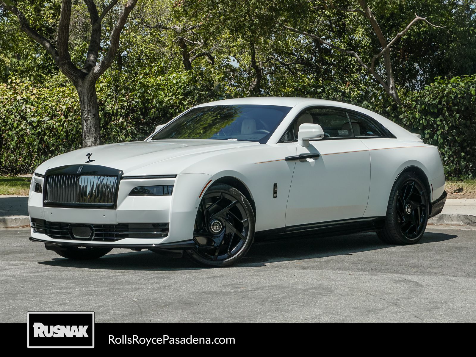 Arctic White 2025 Rolls-Royce Black Badge Spectre Coupe All-Wheel Drive 1-Speed Automatic
