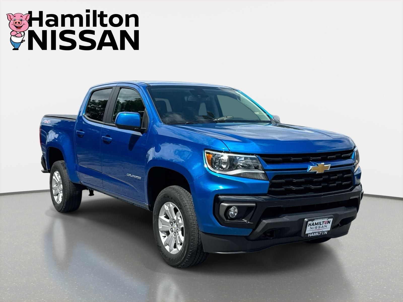 Bright Blue Metallic 2022 Chevrolet Colorado Pickup Truck Four-Wheel Drive 8-Speed Automatic