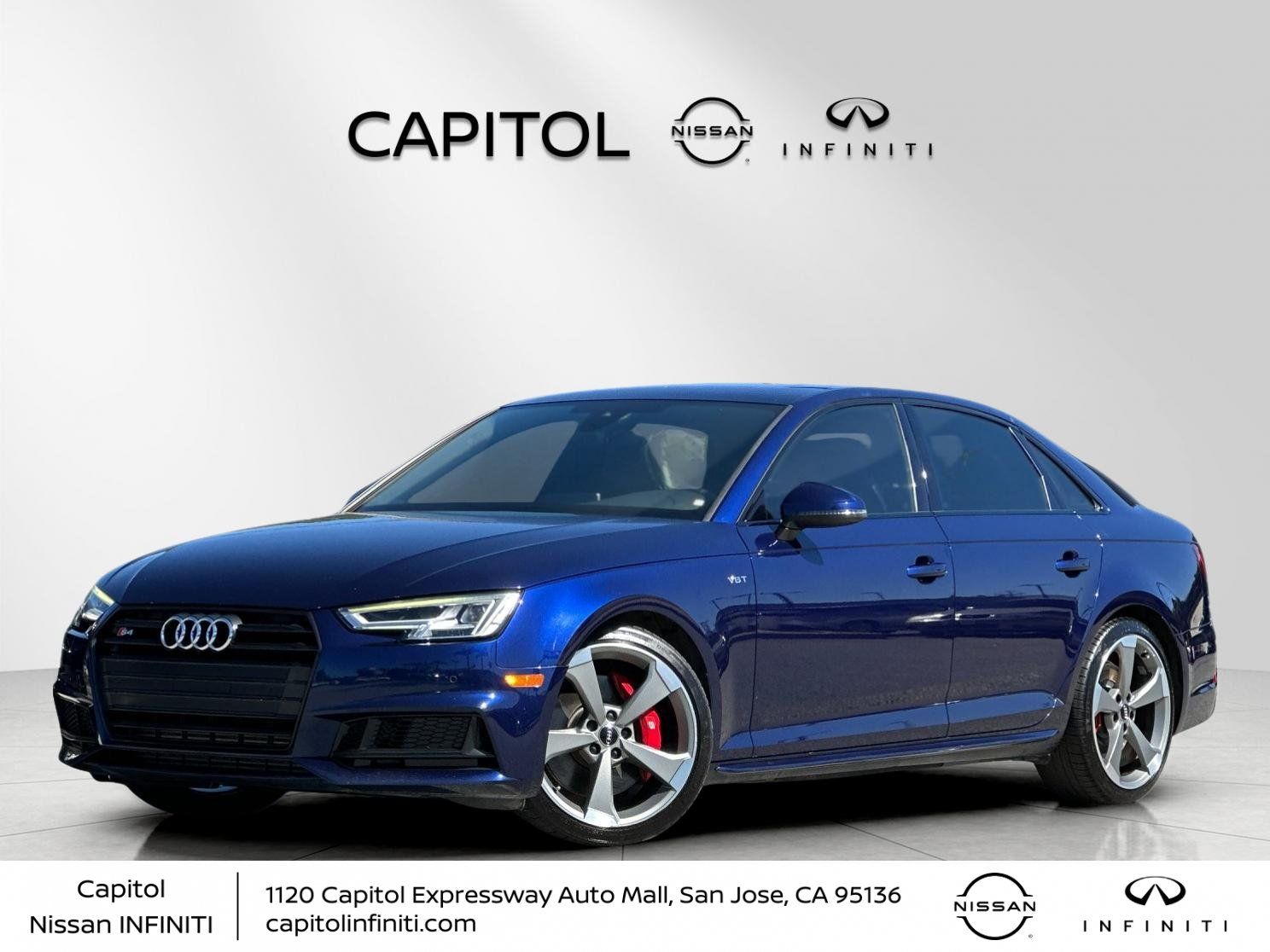 Navarra Blue Metallic 2018 Audi S4 Sedan All-Wheel Drive 8-Speed Automatic