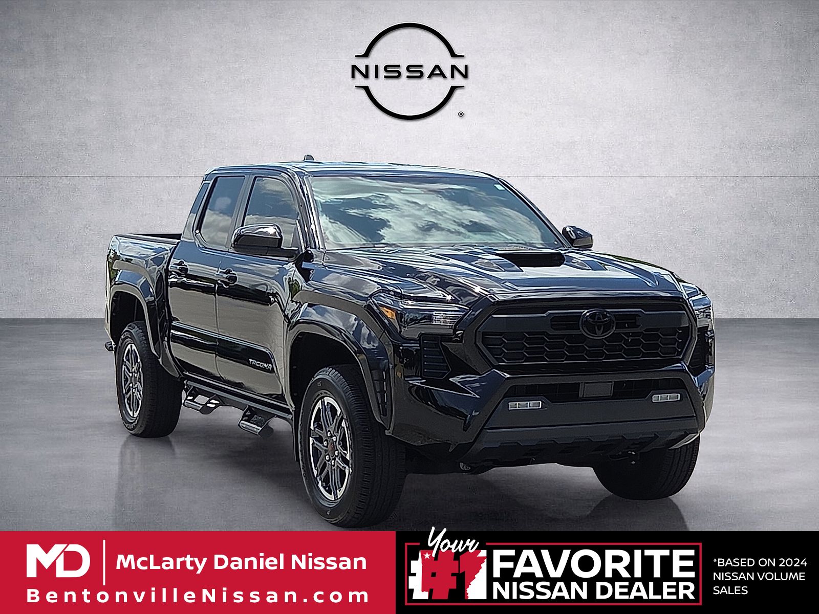 Black 2024 Toyota Tacoma TRD Sport Double Cab 4WD Pickup Truck Four-Wheel Drive 8-Speed Automatic