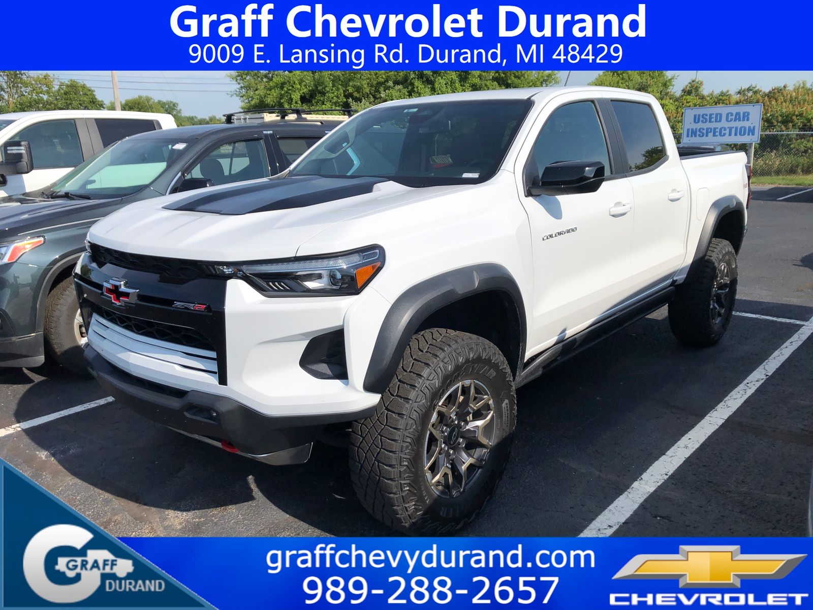 Summit White 2023 Chevrolet Colorado Pickup Truck Four-Wheel Drive 8-Speed Automatic