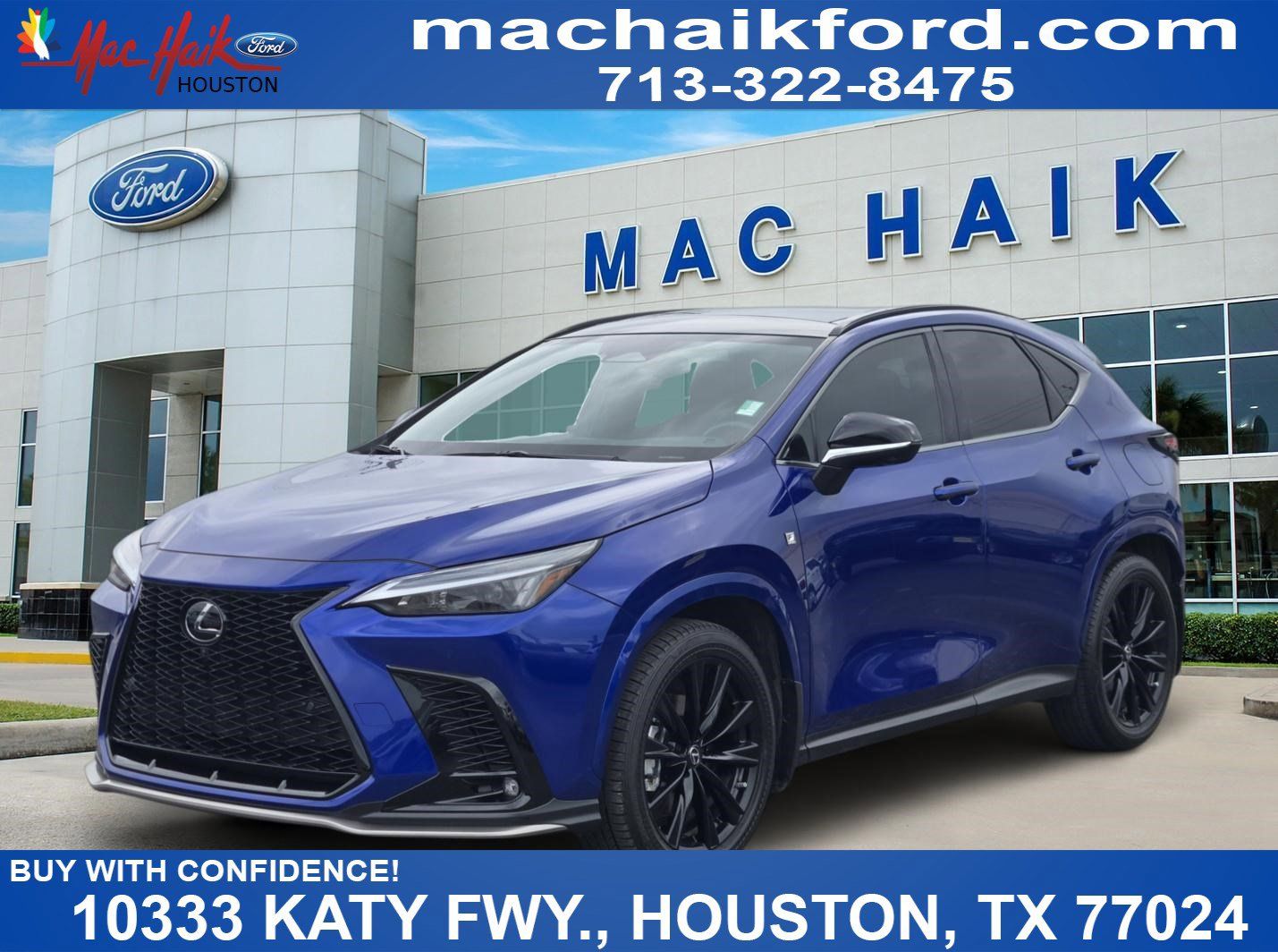 Ultrasonic Blue Mica 2.0 2023 Lexus NX 350 F SPORT Handling AWD SUV / Crossover All-Wheel Drive 8-Speed Automatic