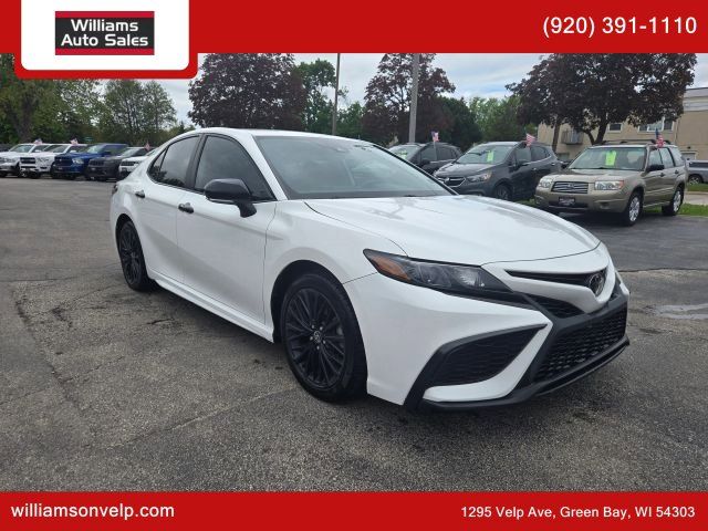 Super White 2021 Toyota Camry SE Nightshade FWD Sedan Front-Wheel Drive 8-Speed Automatic