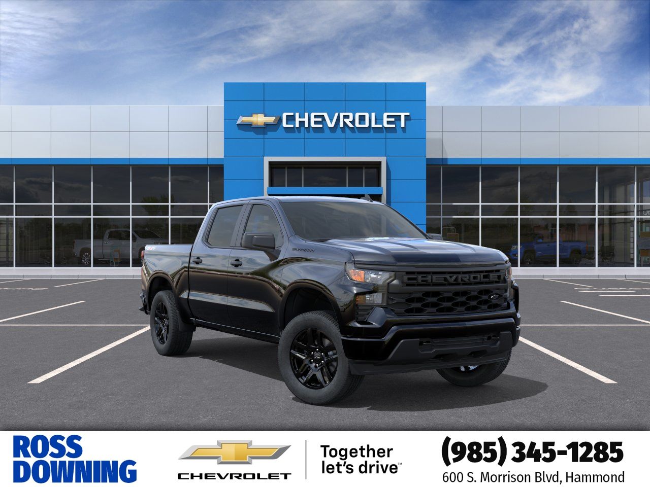 Black 2026 Chevrolet Silverado 1500 Pickup Truck Four-Wheel Drive 8-Speed Automatic