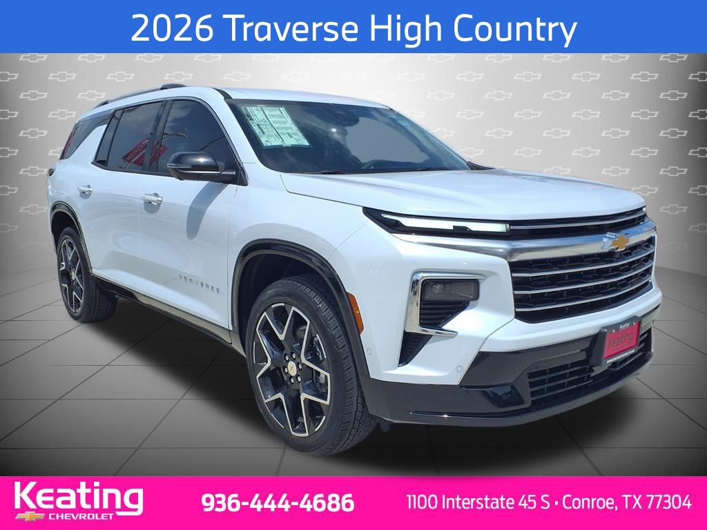 Polar White Tricoat 2026 Chevrolet Traverse SUV / Crossover Four-Wheel Drive 8-Speed Automatic