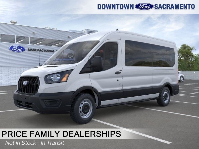 Oxford White 2026 Ford Transit Passenger 350 XL Medium Roof LB RWD Van Rear-Wheel Drive