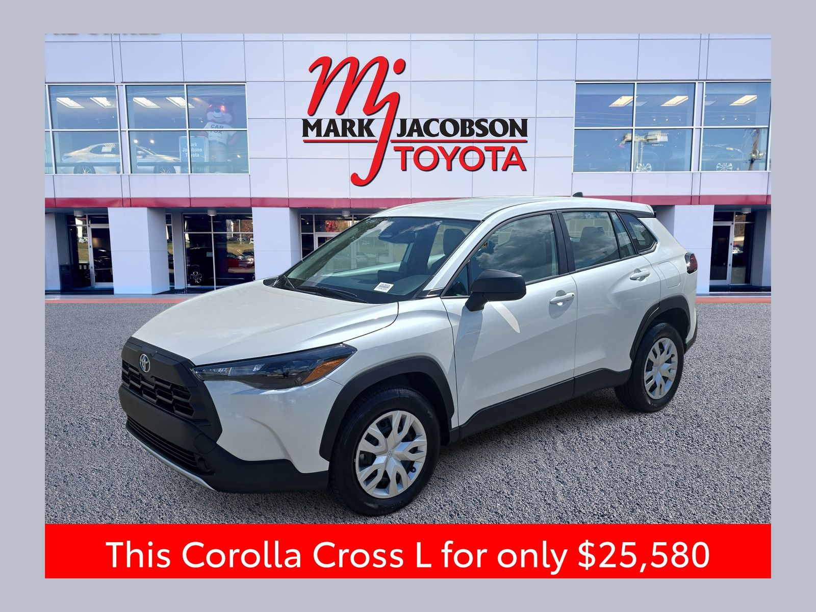 White (Wind Chill Pearl) 2026 Toyota Corolla Cross L FWD SUV / Crossover Front-Wheel Drive Continuously Variable Transmission