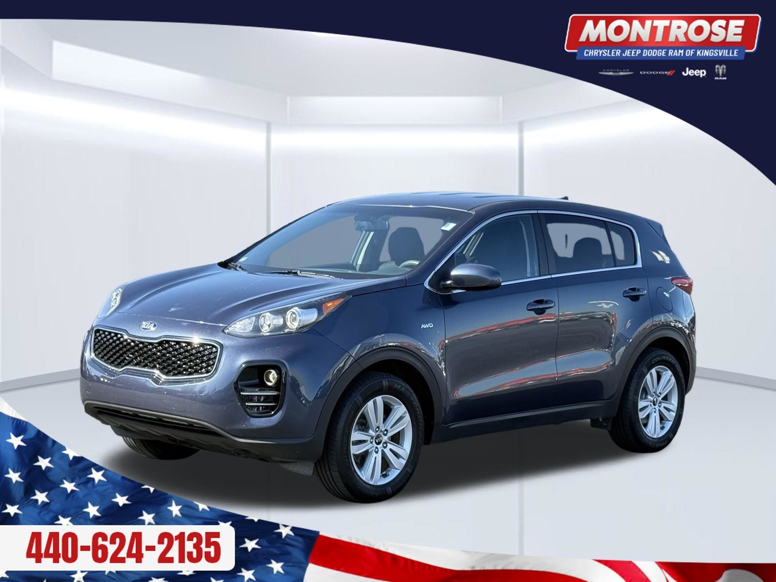 Pacific Blue 2019 Kia Sportage SUV / Crossover All-Wheel Drive 6-Speed Automatic Overdrive