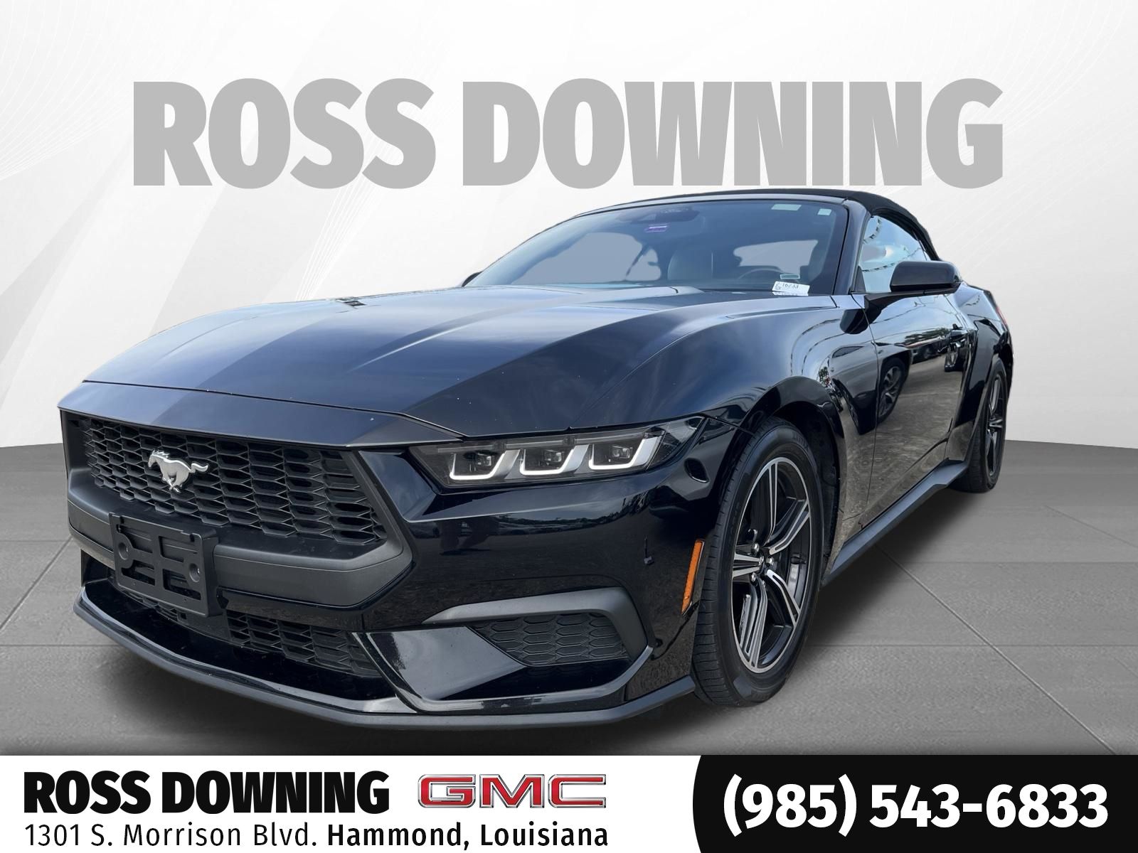 Shadow Black 2024 Ford Mustang Convertible Rear-Wheel Drive Automatic